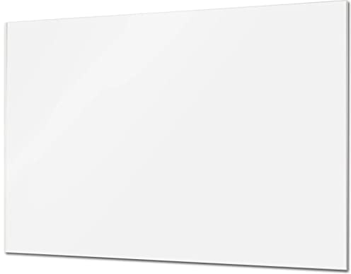 VISCOM Glas-Magnettafel - 90 x 120 cm in reinem Weiß - rahmenlose Magnetwand - Memoboard magnetisch, beschreibbar & trocken abwischbar - inkl. Magnete, Stift, Tafellöscher