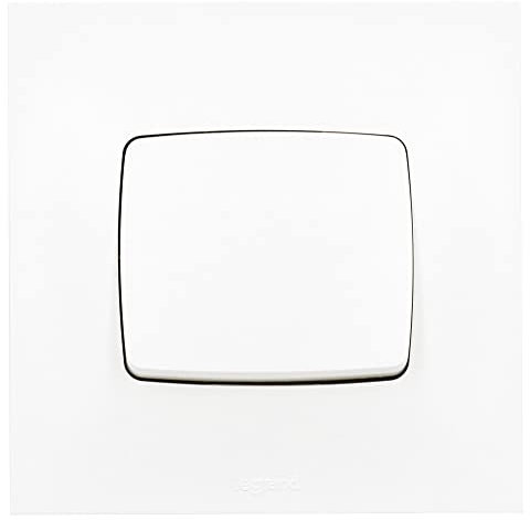 LEGRAND - Interrupteur Poussoir Neptune 6A - Commande d'Éclairage Monobloc - Prêt à Installer - Blanc