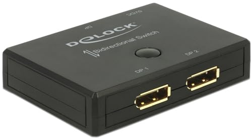 Delock 18750 DisplayPort 2 - 1 Umschalter bidirektional 4K 60 Hz