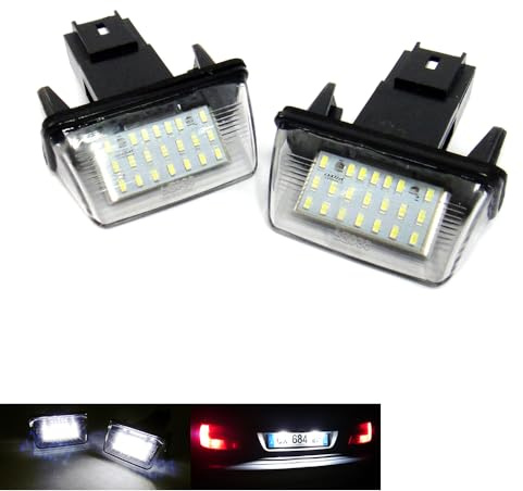 Lot de 2 éclairages de plaque d'immatriculation LED Canbus pour 206 207 307 308 406 407 SW 5008 Partner Expert Rifter Traveller Proace
