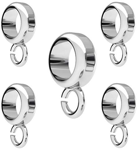 DIY925 5 Stück Spacer Carrier Ø 5.6mm 925 Silber Charms Verbinder für Lederarmbänder und Ketten 4mm bis 5mm