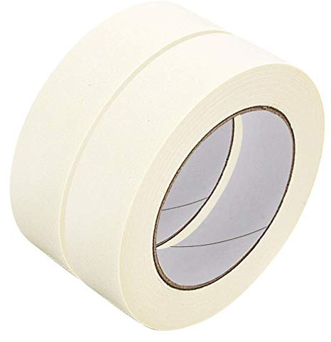 YTBUBOR Masking Tape for Painting 2 Rolls, 24mm x 50m White Masking Tape for Decorating, DIY & Crafts, Writable Easy-Tear Decorators Painters Tape for Painting Work Renovation Color Separation