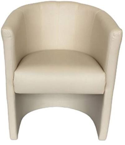 MARTHOME Cocktailsessel Club Tom en cuir synthétique, fauteuil rembourré salon, bureau, hôtel