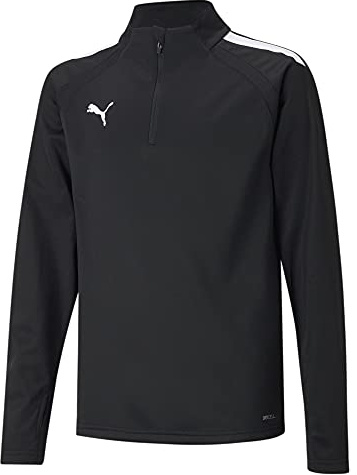 PUMA teamLIGA 1/4 Zip Top Jr Sweater Unisex Kids, Puma Black-Puma White, 152