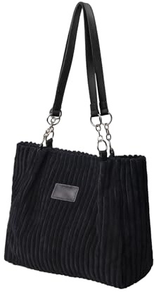 Ulisty Damen Cord Tragetasche Lässig Shopper Umhängetasche Mode Schultertasche Täglich Einkaufstasche Cordtasche