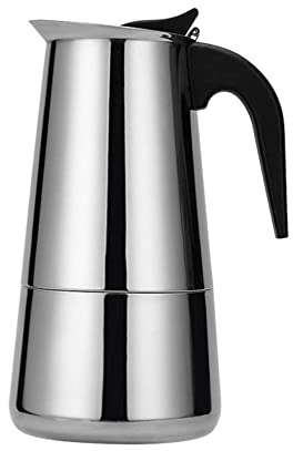 FROVOL Stahl Kaffeekanne Italienische Mokka Kanne Espresso Kaffeemaschine Kanne Cafe Perkolator für Latte Werkzeuge Kaffee Herd Maker