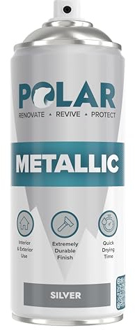 Polar Metallic Multi-Surface Spray Paint, 400 ml, Silver