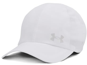 Under Armour Men's Iso-Chill Launch Run Adjustable Hat, (100) White/White/Reflective, One Size Fits Most