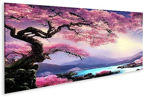 islandburner Cuadro sobre lienzo Hermoso paisaje parque japonés flor de cerezo árbol imágenes murales póster JCHF Pano