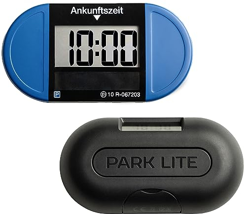 Needit Parcheggio elettronico Park Lite Solar I Disco di parcheggio Automatico Elettrico con omologazione dell'ufficio Federale dei Motociclisti, parcheggio Digitale a Lunga Durata, 2 Display e Molte