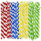 Pajitas Desechables De Papel Flexible, 19,7 x 0,6 cm, 100% Biodegradables, Rayas De Colores, 250 Unidades