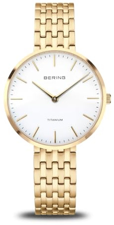 BERING Damen Uhr Quarz Movement - Titanium Collection mit Titan und Saphirglas 19334-334