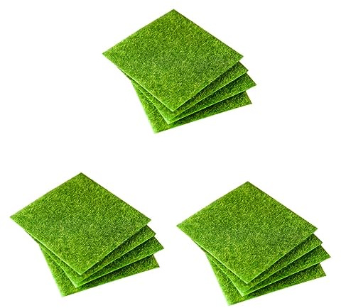 Toddmomy 6 Piezas Decoración De Plantas Falso Mini Alfombra Verde Artificial Realista Notas Musicales Pegatinas De Pared Decoración Verde Reno Artificial Exterior Césped Artificial