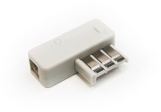 Geemarc Presa telefonica a RJ11 - Adattatore telefonico con connettore RJ11 - Adatto per la Francia - Presa T bianca