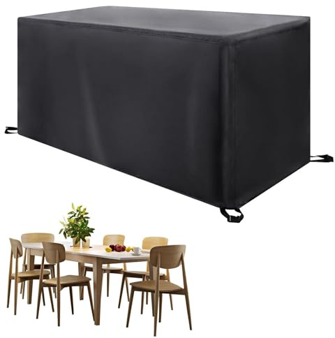 PDSYCB Abdeckung für Gartenmöbel 120x100x90cm LxWxH Multi Größe Abdeckplane Gartenmöbel Schwarz 420D Oxford Gewebe wasserdichte Schutzhülle Anti-UV für Gartenmöbel Sets Tische und Stühle