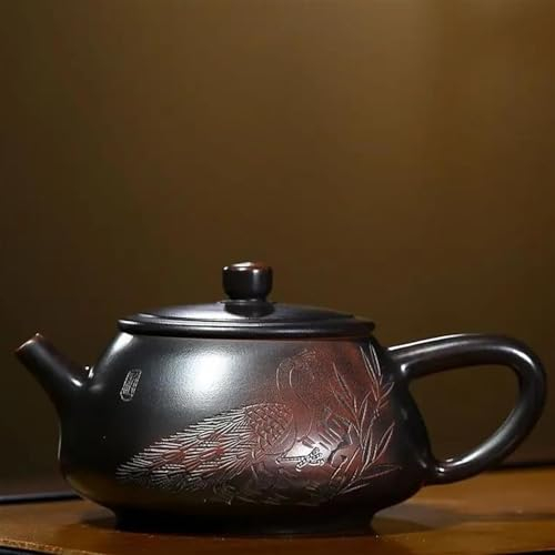 Teekannen-Set Chinesische Teegeschirr 230 Ml Authentische Yixing Lila Ton Teekanne Raw Erz Stein Scoop Schönheit Tee-ei Ball Loch Filter Tee Set Weihnachts Teekanne Und Tasse Set