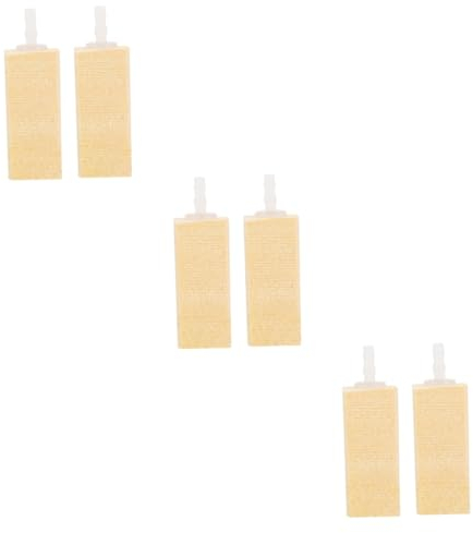 Parliky 6pcs Aquarium Wooden Air Stone Bubbler for Protein Skimmer Natural Diffuser for Fish Tank and Hydroponic Systems