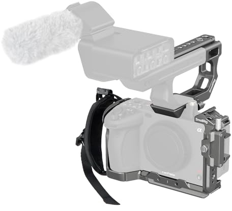 SMALLRIG FX3 / FX30 HawkLock Schnellverschluss-Kamerakäfig-Kit für Sony, Handschlaufe und Kabelklemme für HDMI, QR-Blitzschuh, NATO-Schiene/QR-Platte für Arca, Titangrau – 4771 | Mit Handschlaufe und Kabelbinder für HDMI, QR Cold Shoe, NATO Schiene / Schnellwechselplatte für Arca, Titangrau