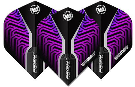 WINMAU Dart Flight - Prism Delta Extra Thick 100 Micron - 1 Satz pro Packung (insgesamt 3 Dart-Flights) - Professionelles Dart Zubehör