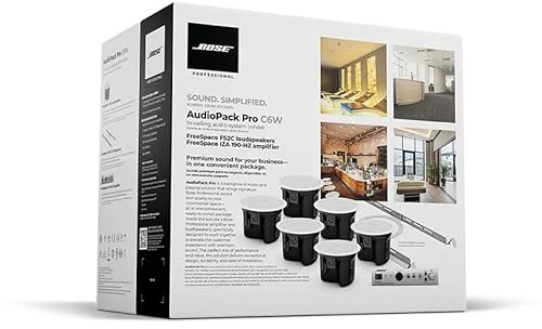 Bose Professional AudioPack Pro C6 Lot d'enceintes encastrables au Plafond Blanc 120 V