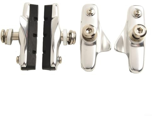 Sleek Design Road Bike Brake Blocks with Rubber and Metal Materials, Set of 2 Pairs