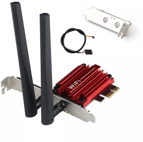 BAAQII AC1200 WIFI 5 PCI-E Wireless Bluetooth Adapter Desktop PC Internal Card 802.11AC Wireless Computer Gaming PCIE Network Adapter PC Windows