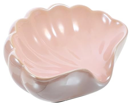 Portasapone a Conchiglia in Ceramica Rosa, Elegante e Auto-scolante
