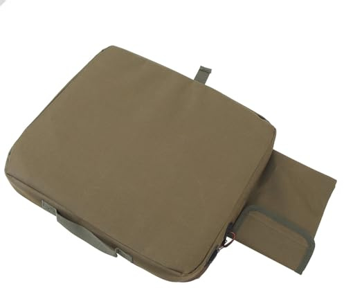 Hamwesh Sedile dello Stadio Riscaldato, Cuscino di Sedile Riscaldato Extra Largo Portatile con Manico a Tasche Laterali Piccole, Impostazione del Calore a 3 Livelli, Alimentare USB per la Pesca da