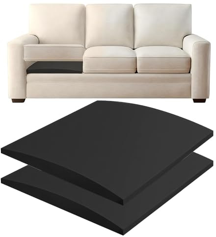 XEERUN Cojín de sofá para asiento caído, 2 piezas de 50 x 50 cm, cojines de espuma de alta densidad para sofá, muebles curvos, reparación de hundimiento, tablas de soporte de sofá para varios tipos de