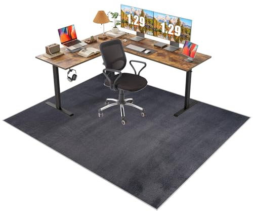 Stor Matta Kontorsstol Gaming 150 x 160 cm Golvskyddsmatta för Hårt Golv Kontor Golvskydd Gaming Matta Stol Rullstolsdyna, Dator, för Matta