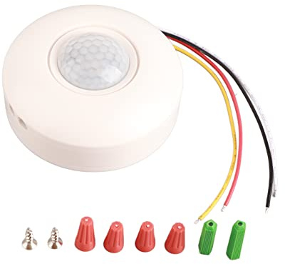 ZJchao Interruptor de Luz con Sensor de Movimiento, Interruptor de Sensor de Movimiento PIR Infrarrojo de 360 ​​​​° Detector de Interruptores de Luz de de con de de Retardo para de Techo LED