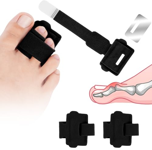 Fefod Enderezadores para Dedo en Martillo, 2 PCS Correctores de Dedos del Pie para Mujere y Hombre, Reutilizables Enderezadores Ferula de Dedos Separador para Alinear Dedos Torcidos y Superpuestos