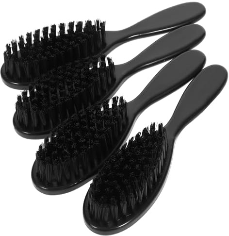 LRXIYODE 4stücke Bartbürste für Männer zum Kämmen und Stylen Salonbürste mit Borsten Pflegebürste aus Nylon und Holz Bürste für Bart und Gesichtshaar für Unterwegs und Bartpflege