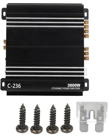 Amplificatore audio per auto Altoparlante monoblocco professionale ad alta Accessorio universale per stereo per auto Metallo nero