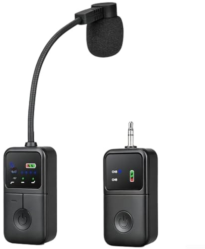 Micrófono inalámbrico para saxofón – Transmisión de 2,4 GHz con cancelación de ruido ANC – Alta calidad de sonido – 4 horas de tiempo de reproducción – Compatible con guitarra, violín, saxofón