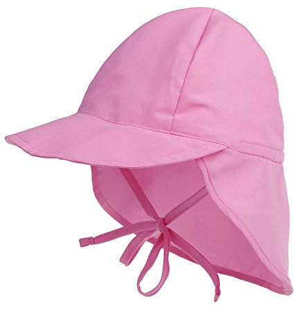 LACOFIA Sombrero de Playa de protección Solar para bebé Gorro de Verano de Solapa Ajustable Super Suave para niños