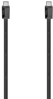 Hama USB C Kabel 1,0 m (Schnellladekabel USB-C auf USB-C, mit E-Mark Chip, High Speed 10 Gbit/s Datenübertragung, USB 3.2 Gen2, Full Featured, für PC, MacBook, Smartphone etc.) schwarz