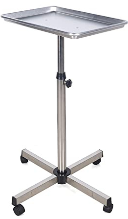 BJTDLLX Chariot de coiffeur - Chariot de travail - Noir - Pour salon de coiffure, spas, avec roues - Hauteur réglable de 70 à 103 cm