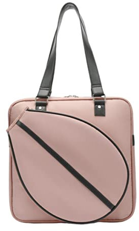 Tennis -Einkaufstasche, wasserdichte Kapazität Racquetausrüstung Mode Rucksack wasserfestes Tennisschläger für Frauen rosa