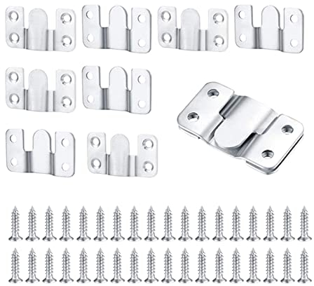 JDMTM 10 Stück Unterputz-Halterung, ineinandergreifende Hängemöbel-Verbindungsstücke, Edelstahl-Wandhalterung, Bilderrahmen-Halterungen