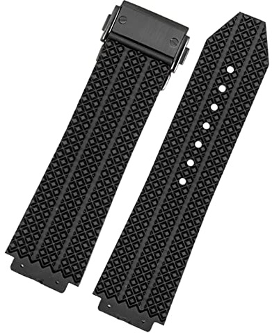 KAVJU Uhrenarmband für Hublot Big Bang Silikon, 25 x 19 mm, wasserdicht, Herren-Uhrenarmband, Kette, Uhrenzubehör, Gummi-Uhrenarmband