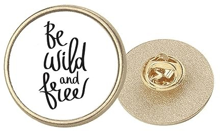 Be and Free Brosche Art Deco Art Deco Fashion Rund Metall Golden Pin Brosche Clip, M