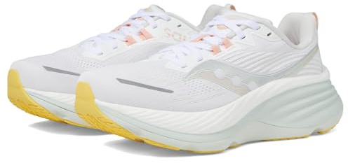 Saucony Women's Hurricane 24 Sneaker, White/Foam, 8