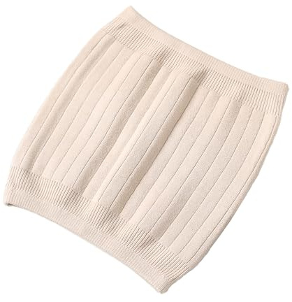 YUPPIE TONE Winter Soft Cashmere Waist Kidney Hip Warmer Warm Knitted Abdominal Belt (Beige, Medium)
