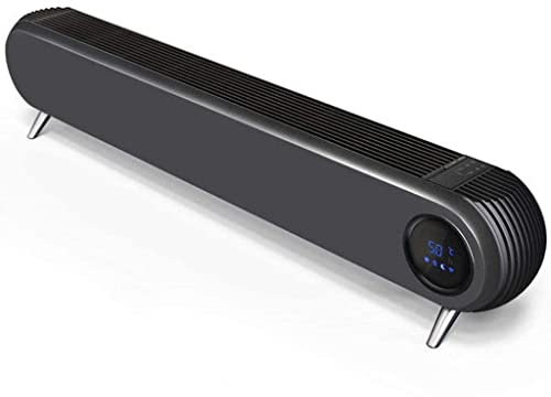 SilteDElectric Convector SilteD - Termostato - Vertical - Perfil de bajo nivel - Radiador de zócalo delgado con antiescarcha - Radiador silencioso para el hogar - Control remoto, negro (blanco),