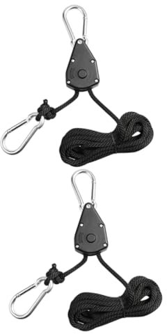 INOOMP 2stücke Aufhänger Für Pflanzenlampen Aus Edelstahl Und Zinklegierung Ratschen-lichtheber Flaschenzug-hebeseile Zeltseile Ventilator-aufhängeseile Mit Tragkraft