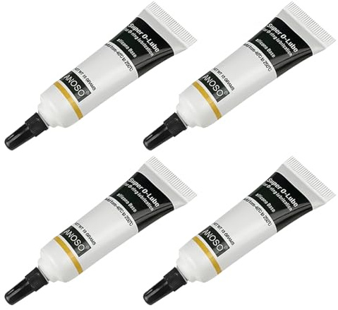 Silikonfett,4 Stück Silikon Fett,O Ring Fett,Silikonfett für Dichtungen,Klares Maschinenschmiermittel,Silikonfett Schmiermittel Verhindert Das Anhaften Von Ventilen Und O Ringen,10g