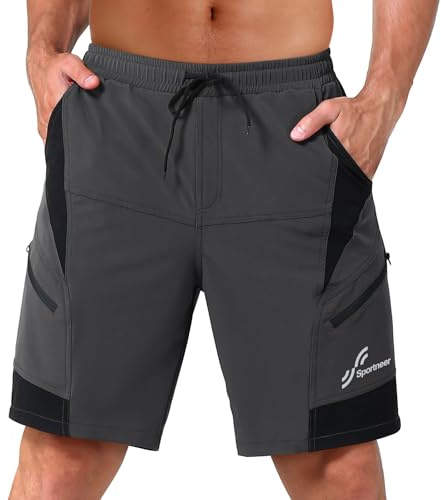 Sportneer Cuissard de Cyclisme rembourré pour Homme - Doublure 3D - pour VTT, Sport, Cyclisme, Plein air