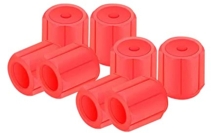 8 Stück Leuchtende Ventilkappen Auto, Motorrad, Fahrrad, Kunststoff, 1,2 x 1,5 cm, Autoventil Kappe, Autoreifen, Reifen Ventilkappen, Reifen Ventildeckel, Ventilkappe (Rot)