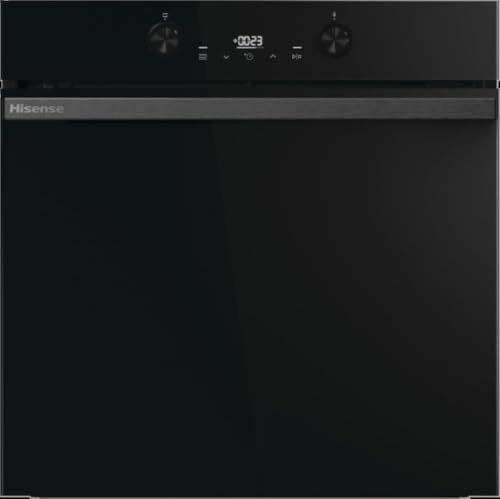 Hisense BI64221PDBG Forno Even Bake 77 litri, Elettrico 60 Cm Pirolitico, modalità Air Fry, Efficienza energetica A+, modalità Pizza 300°, Nero